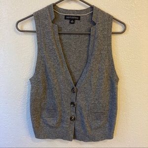 Luxury Cashmere gray vest Banana Republic
